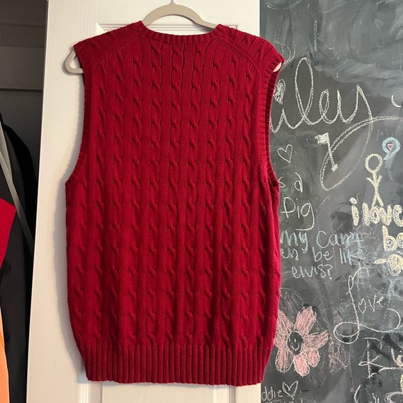 ralph lauren s-m red sweater vest! - Picture 6 of 7